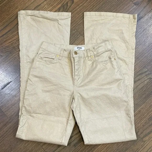 Vintage MOSCHINO Jeans Wide Leg Gold Shimmer Spice Girls - Picture 3 of 9